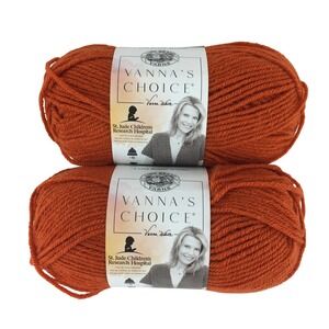 Lion Brand Vanna's Choice Yarn 2 Skeins Terracotta 134 Medium 4 Acrylic